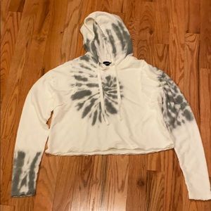 Cropped hoodie tie dye